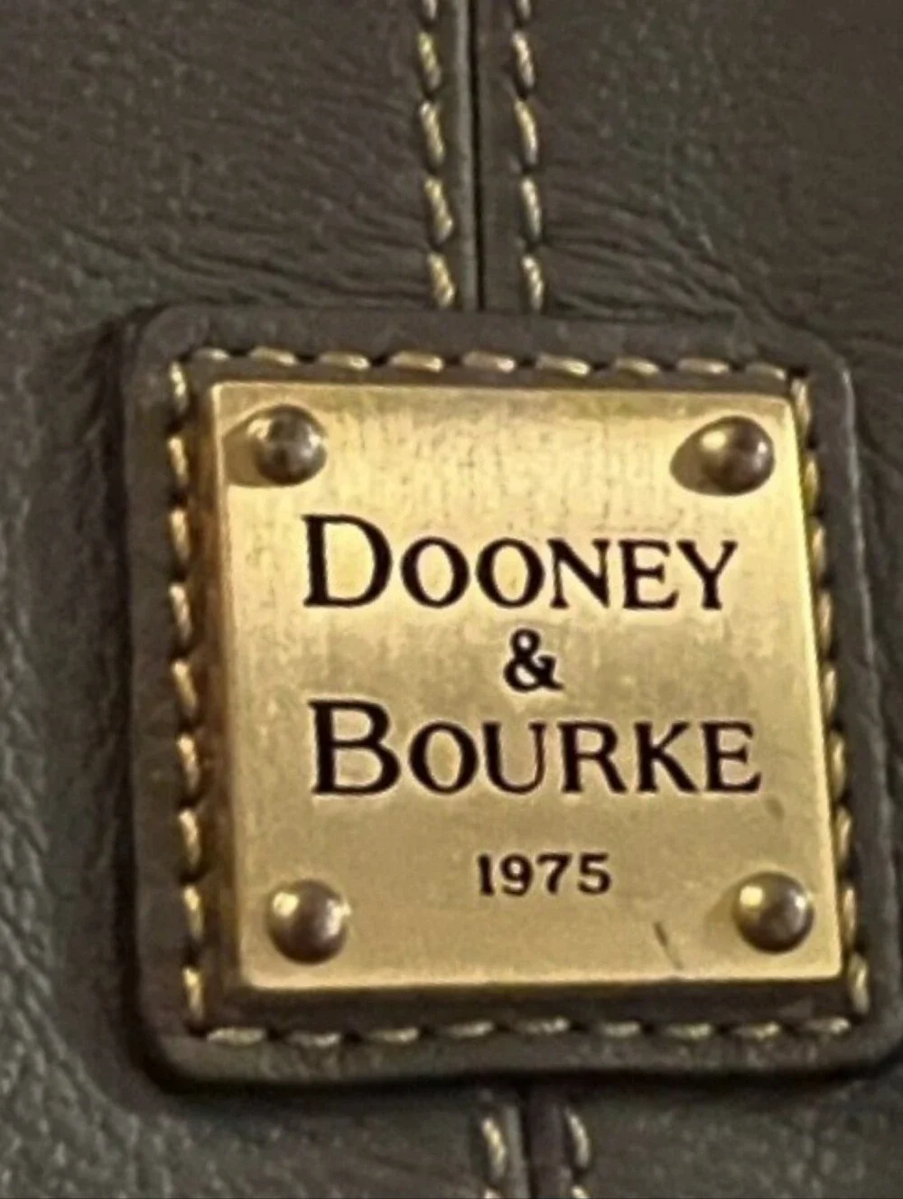 Dooney & Bourke Gray/Black Sophie Pebbled Leather Tasseled Hobo Bag w bag Charm